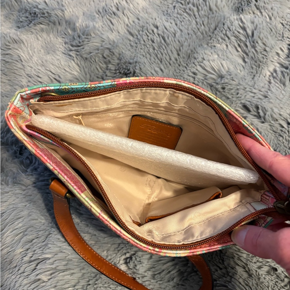 Fossil Floral Patchwork Satchel - image 5